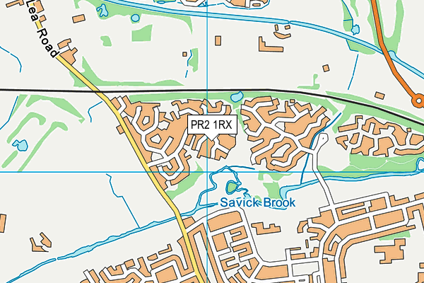 PR2 1RX map - OS VectorMap District (Ordnance Survey)