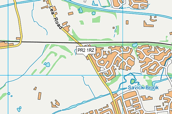 PR2 1RZ map - OS VectorMap District (Ordnance Survey)
