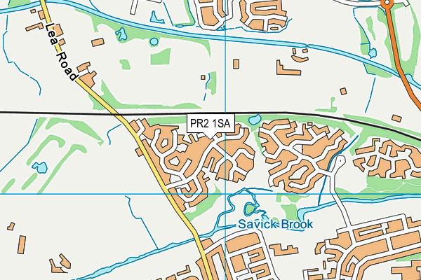 PR2 1SA map - OS VectorMap District (Ordnance Survey)