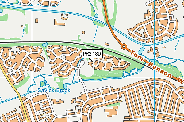 PR2 1SD map - OS VectorMap District (Ordnance Survey)