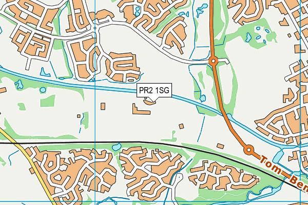 Uclan Sports Arena map (PR2 1SG) - OS VectorMap District (Ordnance Survey)