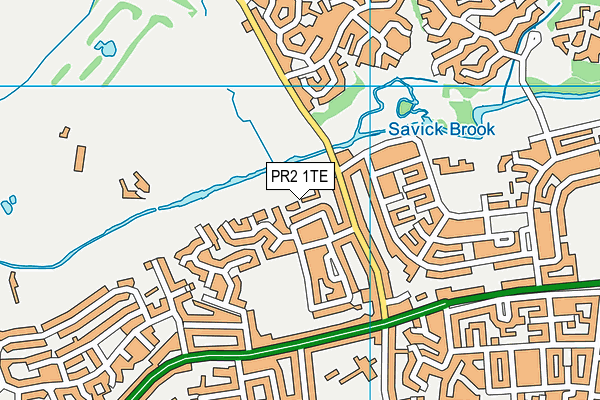 PR2 1TE map - OS VectorMap District (Ordnance Survey)