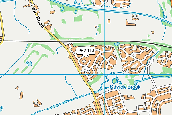 PR2 1TJ map - OS VectorMap District (Ordnance Survey)