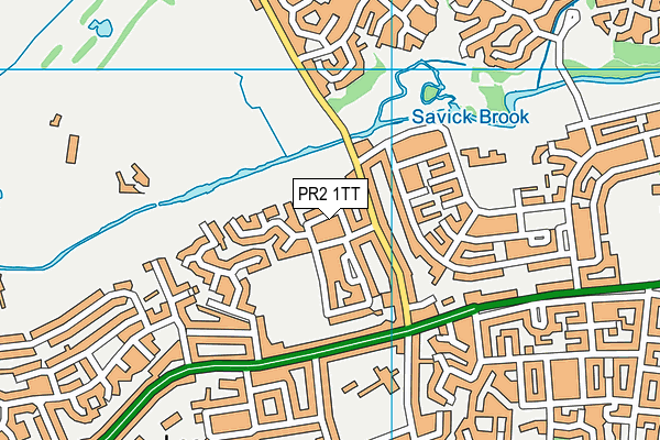 PR2 1TT map - OS VectorMap District (Ordnance Survey)