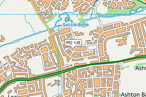 PR2 1UB map - OS VectorMap District (Ordnance Survey)