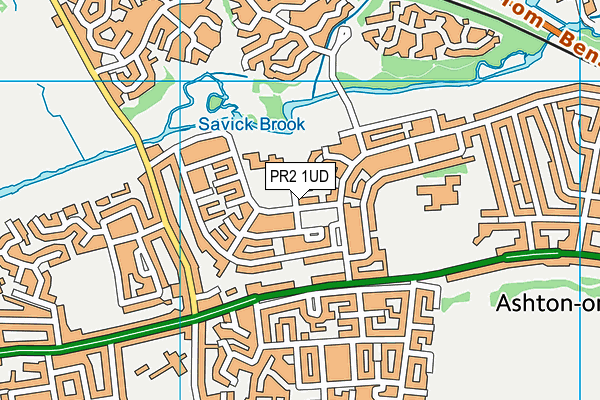 PR2 1UD map - OS VectorMap District (Ordnance Survey)