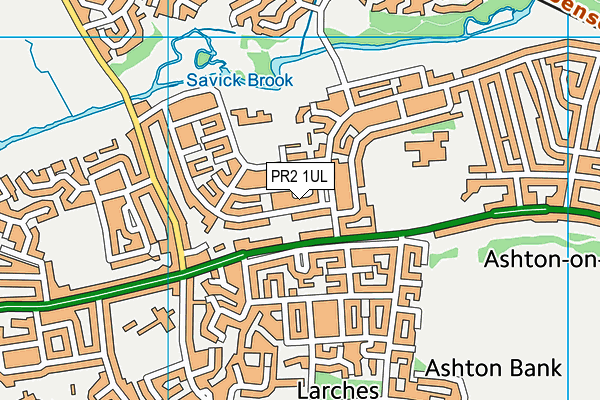PR2 1UL map - OS VectorMap District (Ordnance Survey)