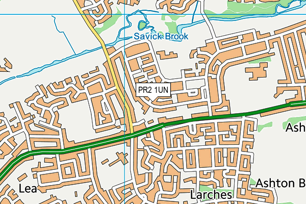 PR2 1UN map - OS VectorMap District (Ordnance Survey)