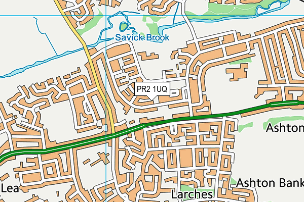 PR2 1UQ map - OS VectorMap District (Ordnance Survey)