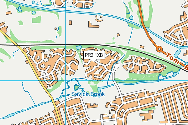 PR2 1XB map - OS VectorMap District (Ordnance Survey)