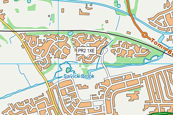 PR2 1XE map - OS VectorMap District (Ordnance Survey)