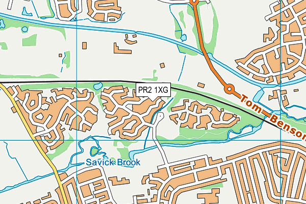 PR2 1XG map - OS VectorMap District (Ordnance Survey)