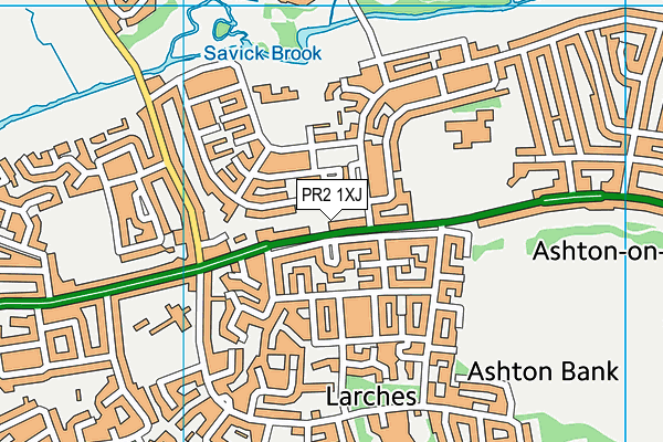 PR2 1XJ map - OS VectorMap District (Ordnance Survey)
