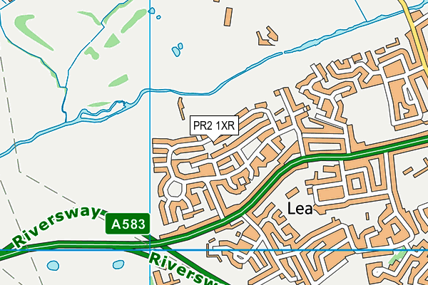Preston North End (Springfields Training Ground) map (PR2 1XR) - OS VectorMap District (Ordnance Survey)
