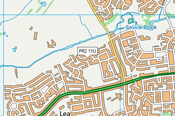 PR2 1YU map - OS VectorMap District (Ordnance Survey)