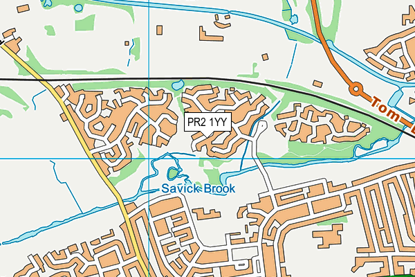 PR2 1YY map - OS VectorMap District (Ordnance Survey)