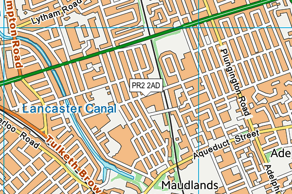 PR2 2AD map - OS VectorMap District (Ordnance Survey)