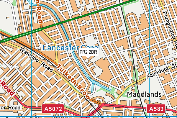 PR2 2DR map - OS VectorMap District (Ordnance Survey)