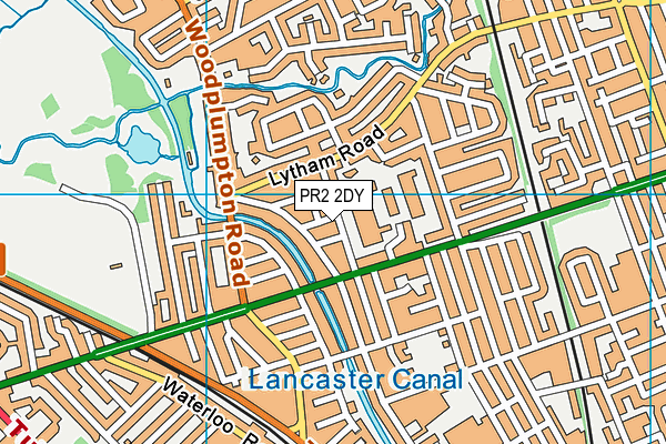 PR2 2DY map - OS VectorMap District (Ordnance Survey)