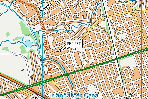 PR2 2ET map - OS VectorMap District (Ordnance Survey)