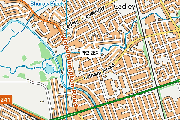 PR2 2EX map - OS VectorMap District (Ordnance Survey)