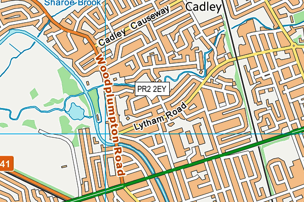 PR2 2EY map - OS VectorMap District (Ordnance Survey)