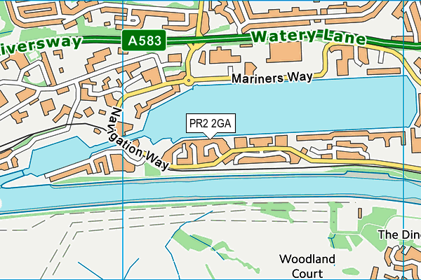 PR2 2GA map - OS VectorMap District (Ordnance Survey)