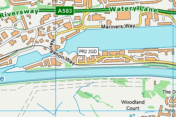 PR2 2GD map - OS VectorMap District (Ordnance Survey)