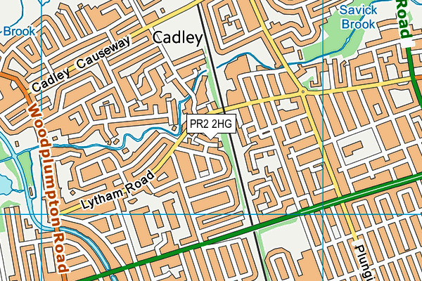 PR2 2HG map - OS VectorMap District (Ordnance Survey)