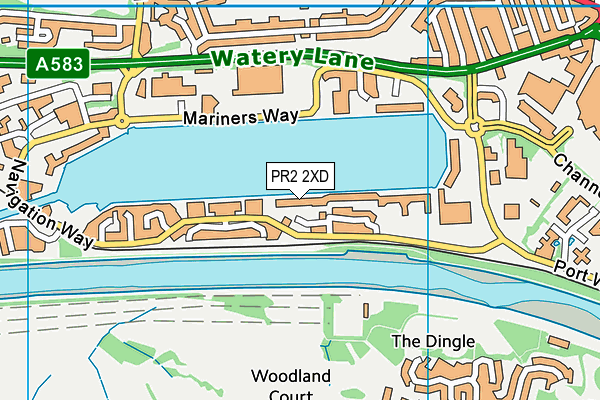 PR2 2XD map - OS VectorMap District (Ordnance Survey)