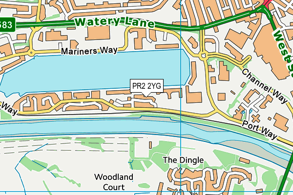 PR2 2YG map - OS VectorMap District (Ordnance Survey)