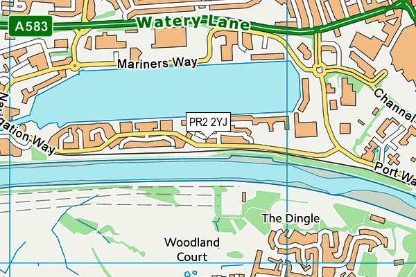PR2 2YJ map - OS VectorMap District (Ordnance Survey)