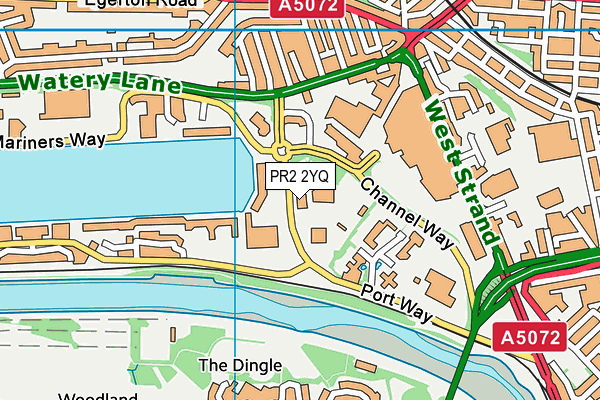 Jd Gyms (Preston) map (PR2 2YQ) - OS VectorMap District (Ordnance Survey)