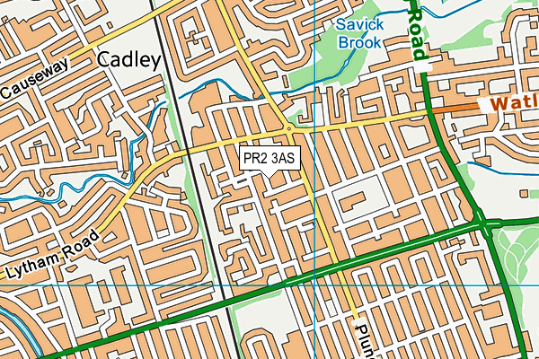 PR2 3AS map - OS VectorMap District (Ordnance Survey)