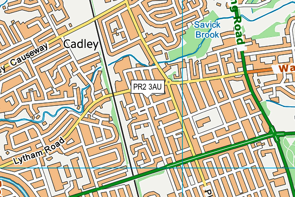 PR2 3AU map - OS VectorMap District (Ordnance Survey)