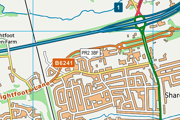 PR2 3BF map - OS VectorMap District (Ordnance Survey)