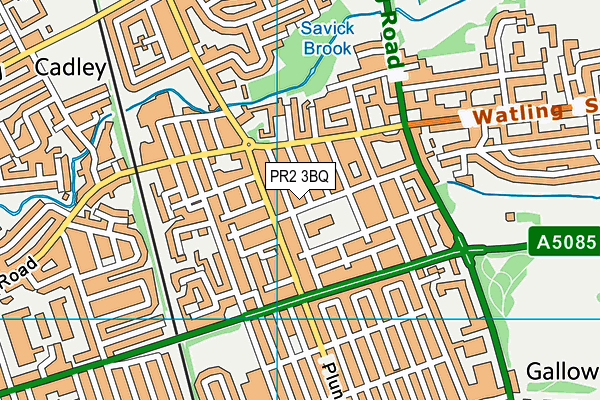 PR2 3BQ map - OS VectorMap District (Ordnance Survey)