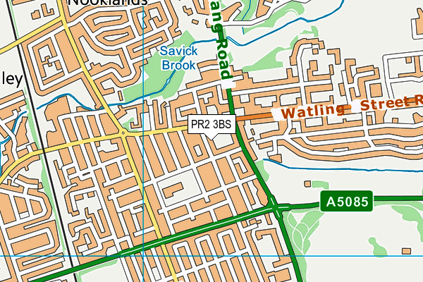 PR2 3BS map - OS VectorMap District (Ordnance Survey)