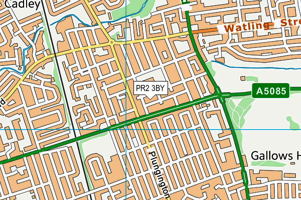 PR2 3BY map - OS VectorMap District (Ordnance Survey)
