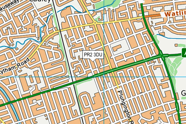 PR2 3DU map - OS VectorMap District (Ordnance Survey)