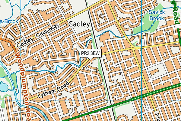 PR2 3EW map - OS VectorMap District (Ordnance Survey)