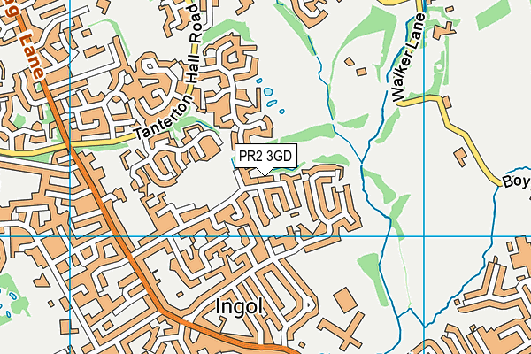 PR2 3GD map - OS VectorMap District (Ordnance Survey)