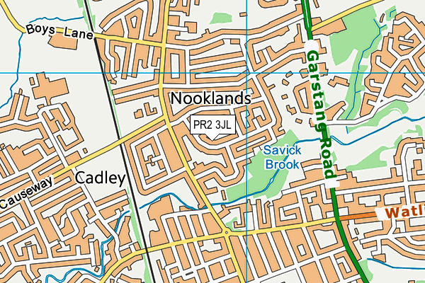 PR2 3JL map - OS VectorMap District (Ordnance Survey)