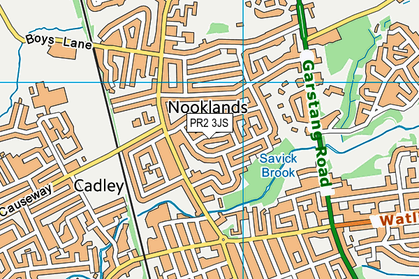 PR2 3JS map - OS VectorMap District (Ordnance Survey)