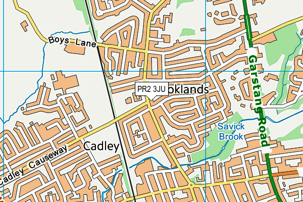 PR2 3JU map - OS VectorMap District (Ordnance Survey)