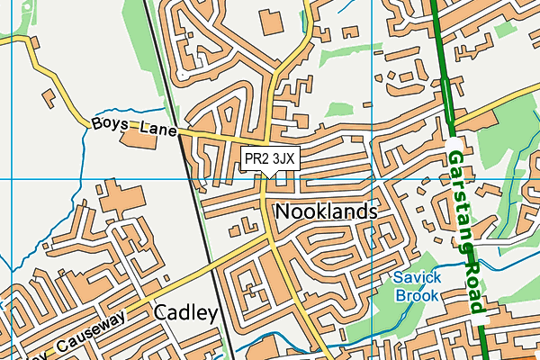 PR2 3JX map - OS VectorMap District (Ordnance Survey)
