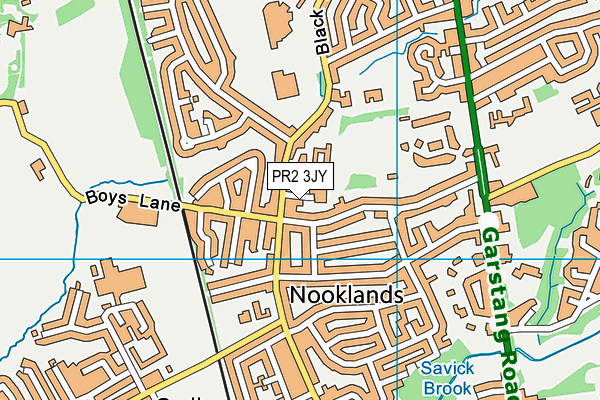 PR2 3JY map - OS VectorMap District (Ordnance Survey)