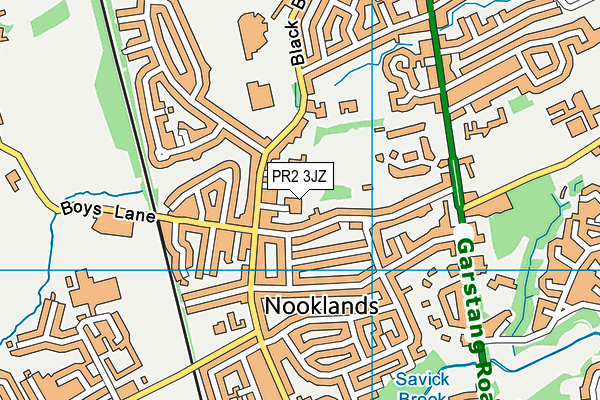 PR2 3JZ map - OS VectorMap District (Ordnance Survey)