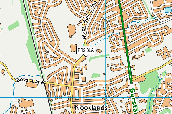 Queens Drive Primary School map (PR2 3LA) - OS VectorMap District (Ordnance Survey)