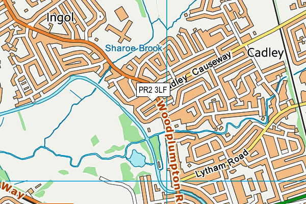 PR2 3LF map - OS VectorMap District (Ordnance Survey)